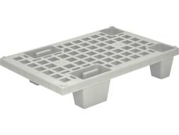 Паллет (поддон) пластиковый перфорированный на ножках, 600х400х130 мм, серый [TR 400]